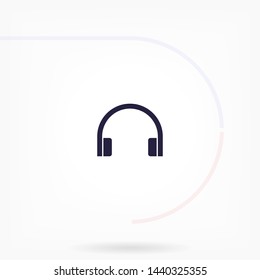 headphones vector icon 10 eps , Lorem ipsum Flat design