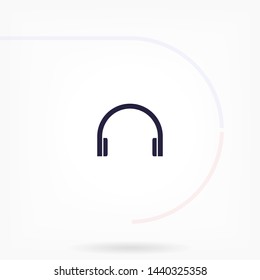 headphones vector icon 10 eps , Lorem ipsum Flat design