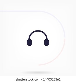 headphones vector icon 10 eps , Lorem ipsum Flat design