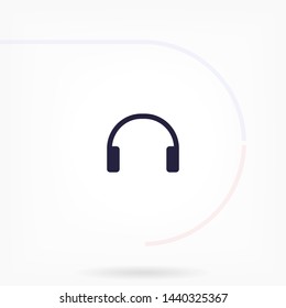 headphones vector icon 10 eps , Lorem ipsum Flat design