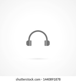 headphones vector icon 10 eps , Lorem ipsum Flat design