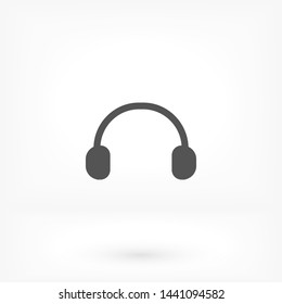 headphones vector icon 10 eps , Lorem ipsum Flat design