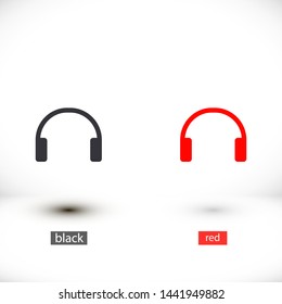 headphones vector icon 10 eps , Lorem ipsum Flat design