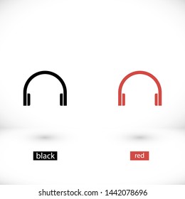 headphones vector icon 10 eps , Lorem ipsum Flat design