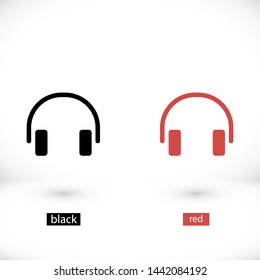 headphones vector icon 10 eps , Lorem ipsum Flat design