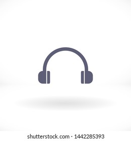headphones vector icon 10 eps , Lorem ipsum Flat design