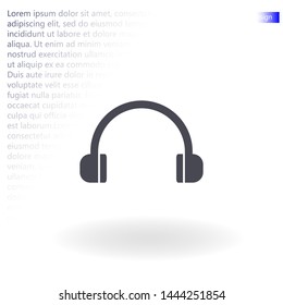 headphones vector icon 10 eps , Lorem ipsum Flat design