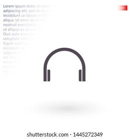 headphones vector icon 10 eps , Lorem ipsum Flat design
