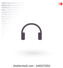 headphones vector icon 10 eps , Lorem ipsum Flat design