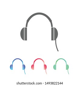 headphones vector icon 10 eps , Lorem ipsum Flat design