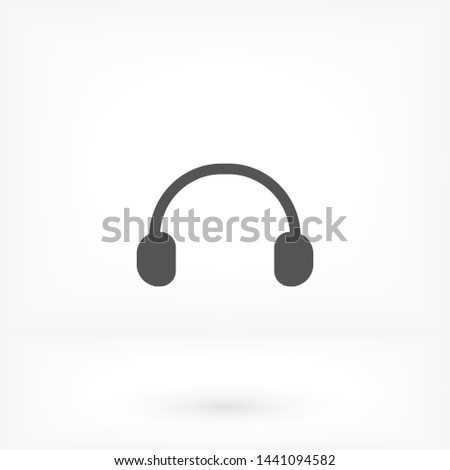 headphones vector icon 10 eps , Lorem ipsum Flat design