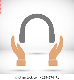 Headphones  vector icon