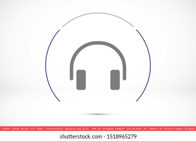 headphones vector icon. 