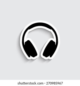 Headphones - vector icon