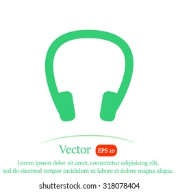 Headphones - vector icon.