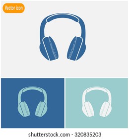 Headphones - vector icon.