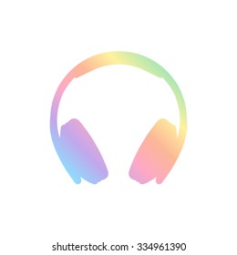 Headphones -  vector icon