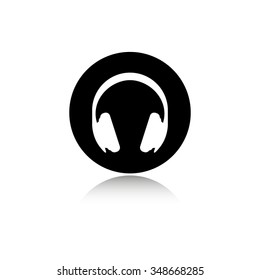 Headphones - vector icon