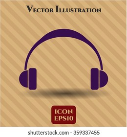 Headphones vector icon