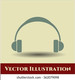 Headphones vector icon