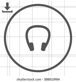 Headphones - vector icon.