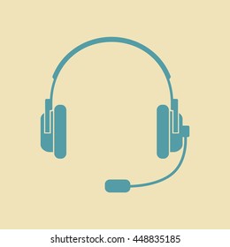 Headphones vector icon 