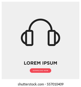 Headphones vector icon
