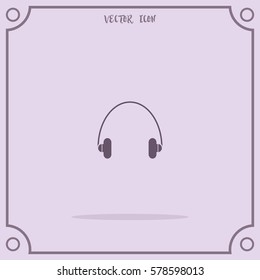 Headphones Vector Icon.