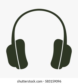 Headphones - vector icon.