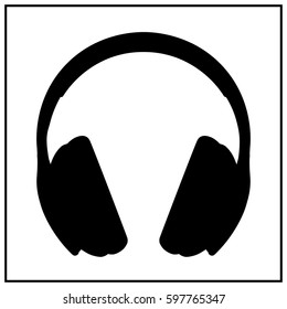 Headphones, vector icon
