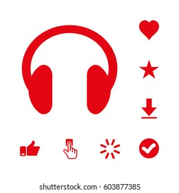 Headphones vector icon