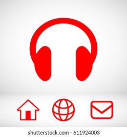 Headphones vector icon