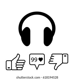 Headphones vector icon