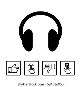 Headphones vector icon