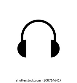 Headphones vector icon for apps and web sites