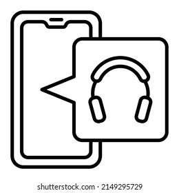 Headphones vector icon. Can be used for printing, mobile and web applications.