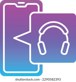 Headphones vector icon. Can be used for printing, mobile and web applications.