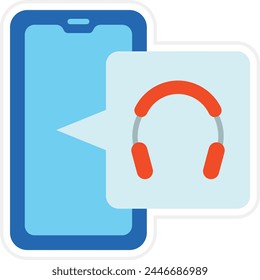 Vector de auriculares. Se puede utilizar para la impresión, aplicaciones móviles y de Web.
