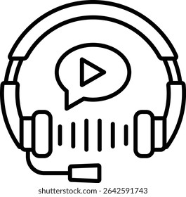 Headphones vector icon. Can be used for printing, mobile and web applications.