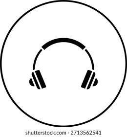 Icono del Vector de los auriculares. Se puede utilizar para aplicaciones de impresión, móviles y de Web.
