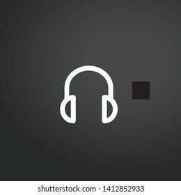 Headphones vector icon. Headphones concept stroke symbol design. Thin graphic elements vector illustration, outline pattern for your web site design, logo, UI. EPS 10.