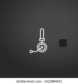 Headphones vector icon. Headphones concept stroke symbol design. Thin graphic elements vector illustration, outline pattern for your web site design, logo, UI. EPS 10.