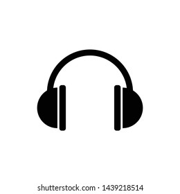 Headphones vector icon. Earphone pictogram. Music and sound symbol.