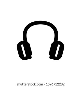 Headphones vector icon. Editable symbol illustration.