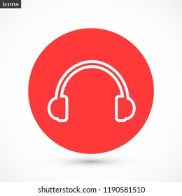 headphones vector icon eps 10