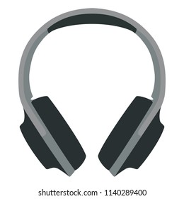 Headphones vector icon in flat design