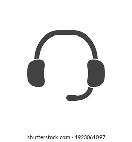Headphones vector icon. Flat headphones icon on white isolated background.