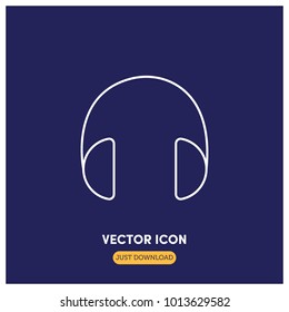 Headphones Vector Icon Illustration