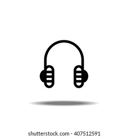 Headphones Vector Icon Illustration