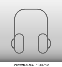 Headphones Vector Icon Illustration